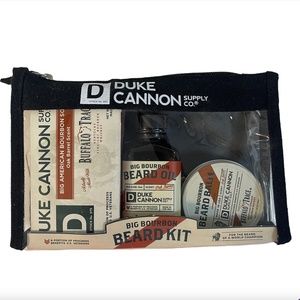 Duke Cannon Supply Co. Big Bourbon Beard Kit for Men Beard Balm and Beard Oil +